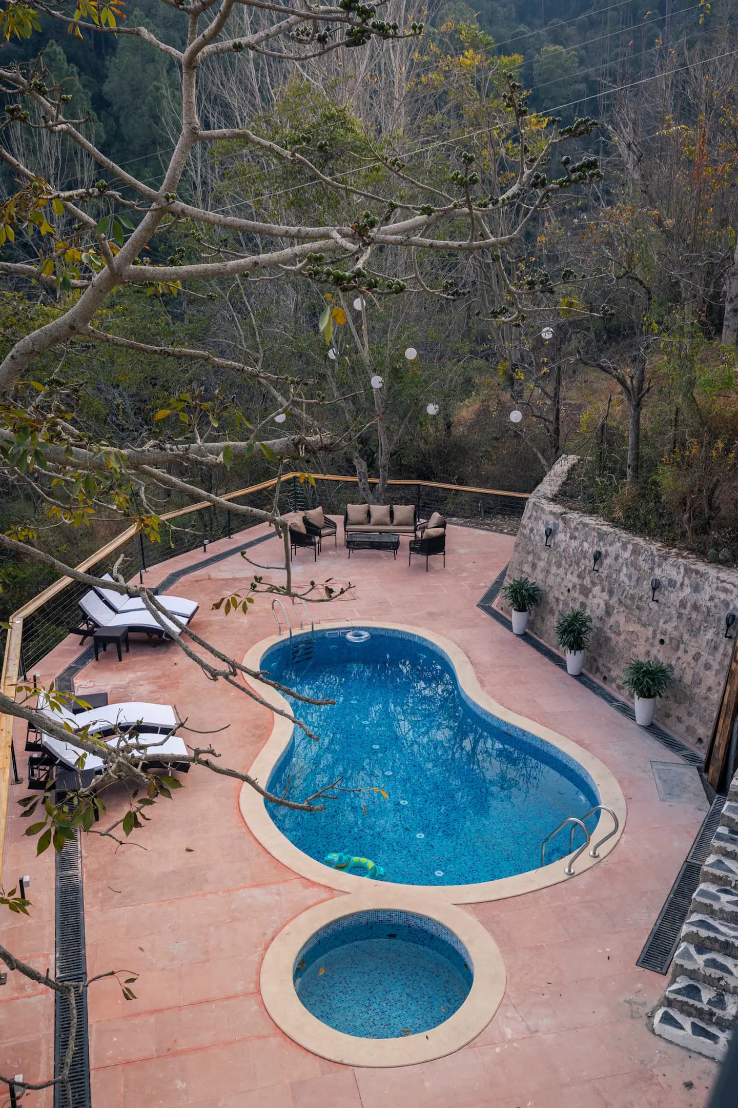 Heated pool experience at Salud