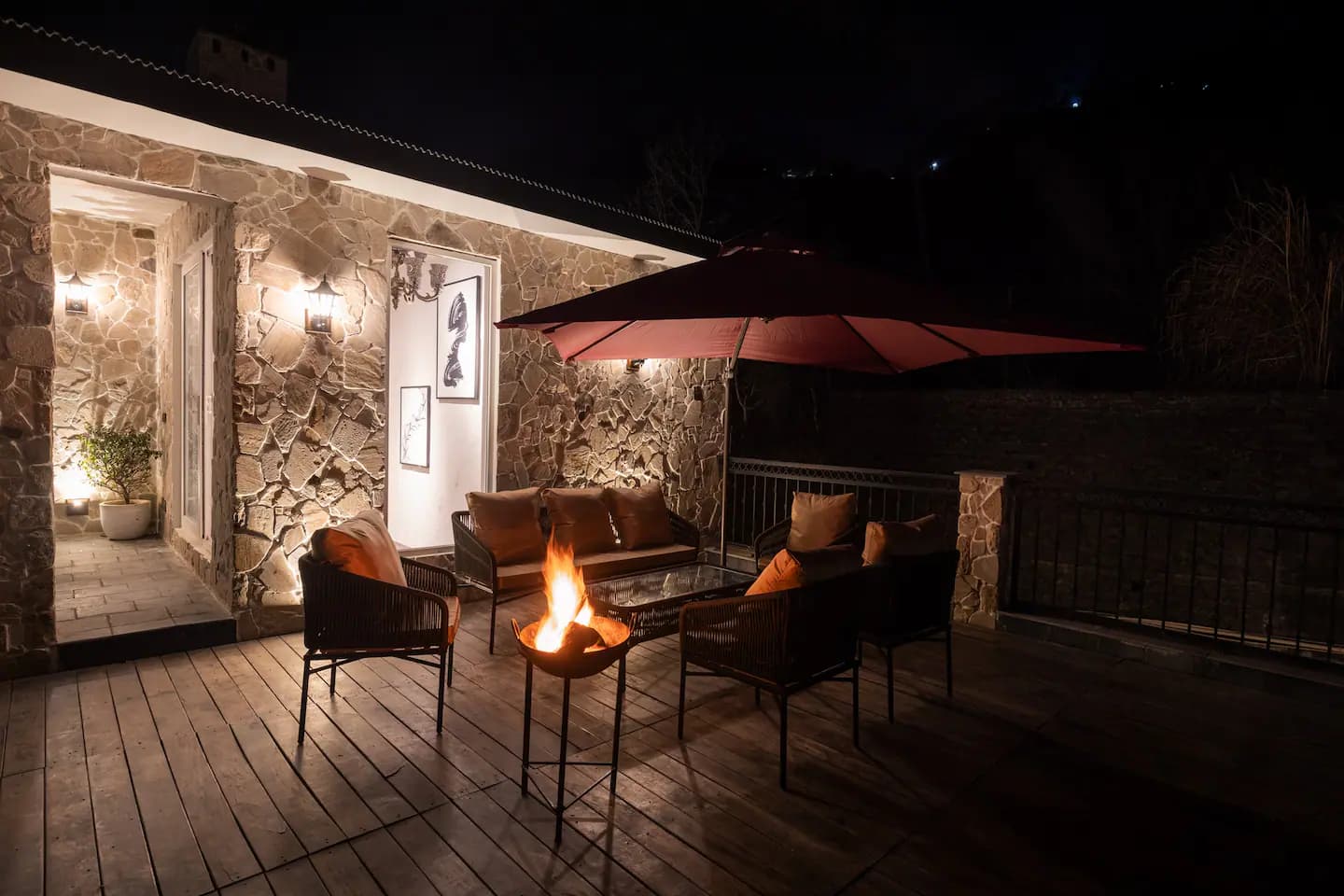 Mountain views from terrace